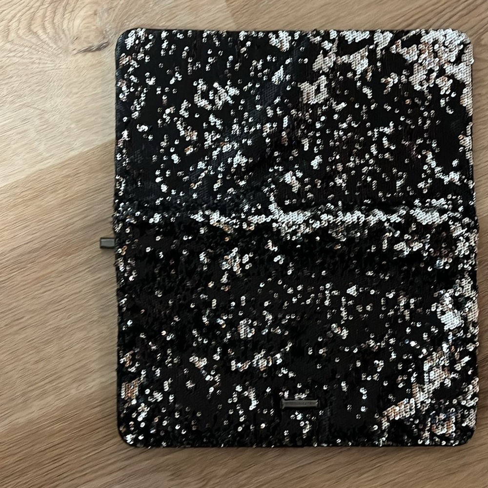 Gorgeous Black Sequin Envelope Clutch Evening Bag - Picture 4 of 5